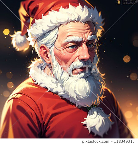 Smiling senior in Christmas costume Smiling senior in Christmas costume 118349313