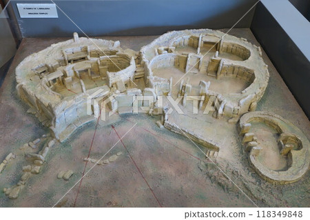 Model of the megalithic temples at the Maltese World Heritage Museum 118349848