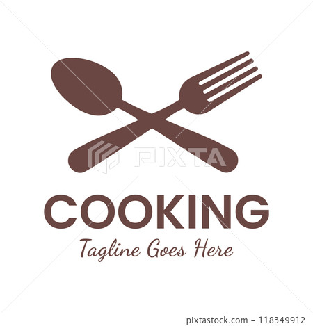 Retro Vintage with Crossed Spoon and Fork for Food Catering Restaurant Vector Illustration Retro Vintage with Crossed Spoon and Fork for Food Catering Restaurant Vector Illustration 118349912