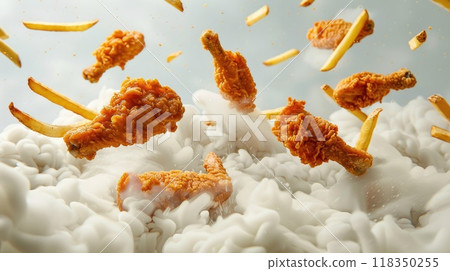 Chicken Fingers and French Fries Flying like Miniature Airplanes 118350255