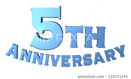 3DCG characters "5th Anniversary/5th anniversary" blue, blue 118351245