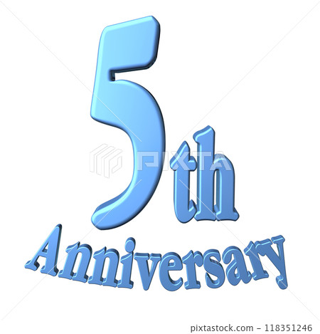 3DCG characters "5th Anniversary/5th anniversary" blue, blue 118351246
