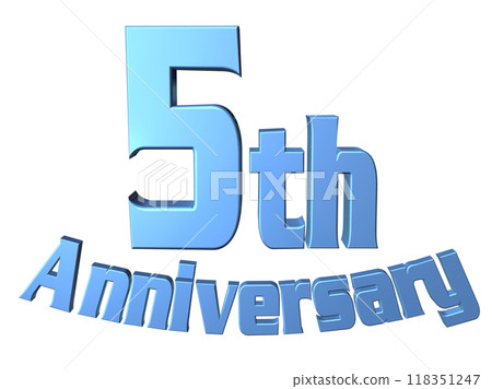 3DCG characters "5th Anniversary/5th anniversary" blue, blue 118351247