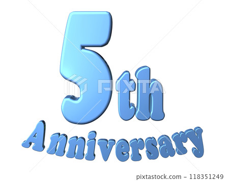 3DCG characters "5th Anniversary/5th anniversary" blue, blue 118351249