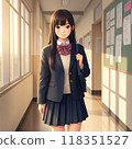 站在走廊上的高中女孩 118351527