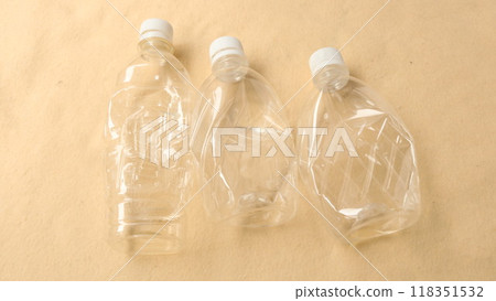 Crushed plastic bottles from 118351532