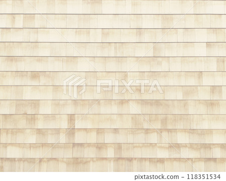 A horizontal background image of a wooden exterior wall with white grain and scales 118351534