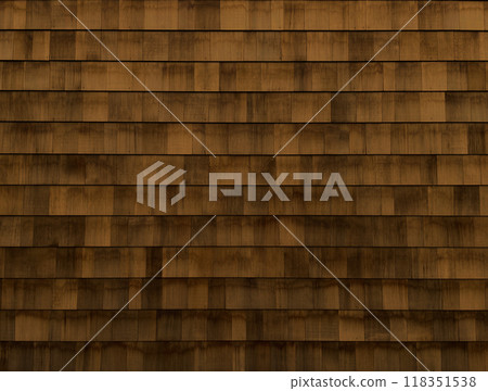 棕色木紋縮放木質外牆的水平背景影像 118351538