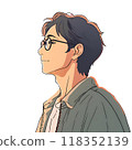 一個穿著夾克的男人的輪廓 118352139