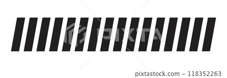 Slash line border, diagonal lines. Divider strip Tilt strip geometric abstract border. Diagonal grid. Geometric dashed tape 118352263