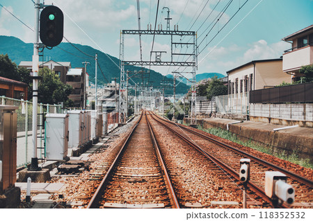 Train track scenery Train track scenery 118352532