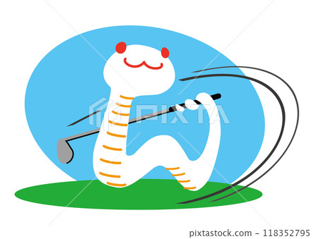 享受高爾夫的蛇 118352795