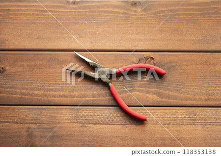 Well-used radio pliers Well-used radio pliers 118353138