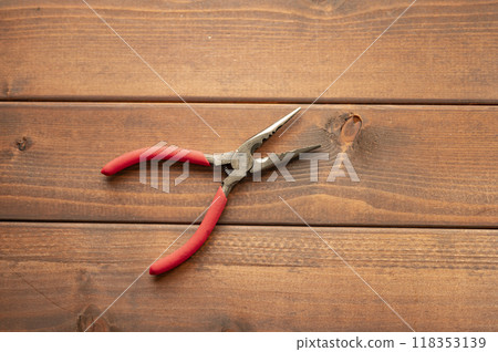 Well-used radio pliers Well-used radio pliers 118353139