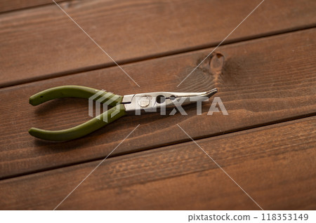 Well-used radio pliers Well-used radio pliers 118353149