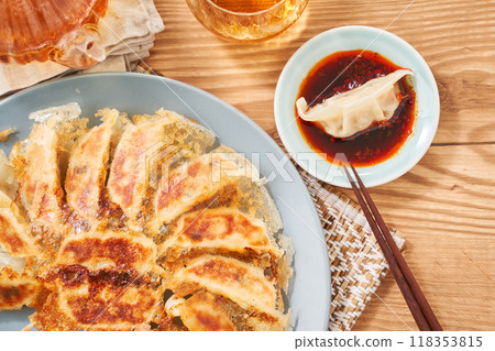 Pan-fried gyoza Pan-fried gyoza 118353815