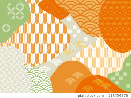 Pop Japanese style design background Pop Japanese style design background 118354576