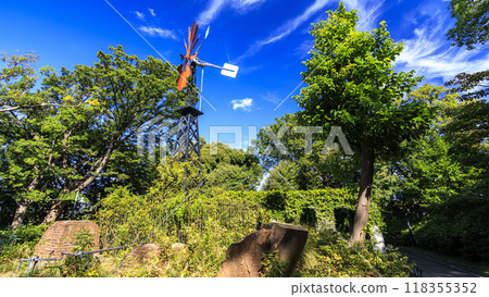 Hill park with a view of the harbor Hill park with a view of the harbor 118355352