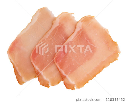 pieces of balyk isolated on white 118355432