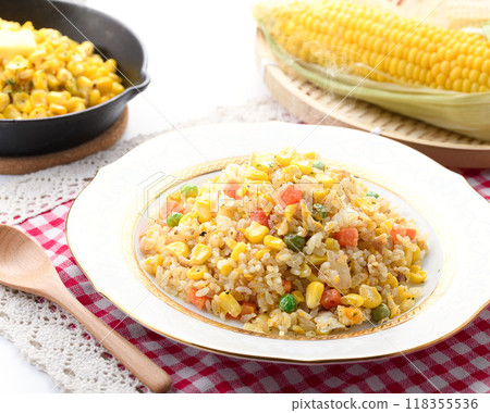 Corn fried rice 118355536