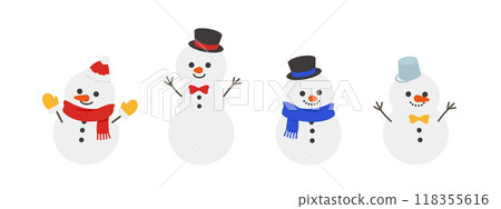 雪人的插圖 118355616