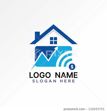 Logo design graphic concept abstract creative premium vector stock dollar roof house router wifi tranding. Related home property house cloud data tech Logo design graphic concept abstract creative premium vector stock dollar roof house router wifi tranding. Related home property house cloud data tech 118355751