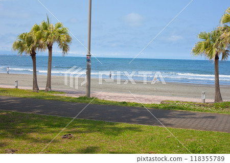 Park where the sea can be seen Park where the sea can be seen 118355789