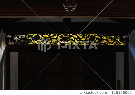 京都龍安寺 北條竹門 鏤空雕刻 118356003