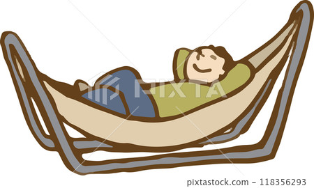 Person sleeping in a hammock Person sleeping in a hammock 118356293