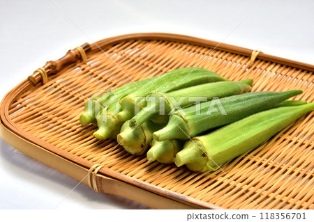 Fresh summer vegetable okra 118356701