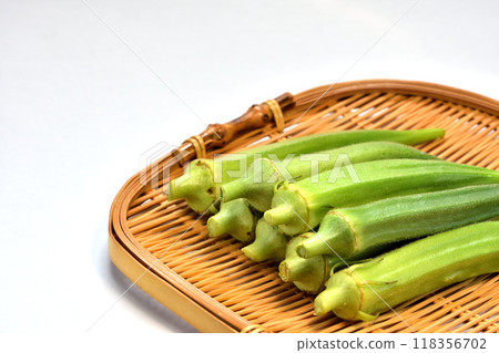 Fresh summer vegetable okra Fresh summer vegetable okra 118356702