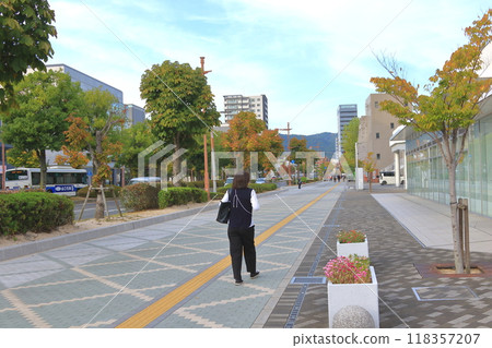 Boulevard street and wide sidewalk (next to Higashihiroshima City Hall) Boulevard street and wide sidewalk (next to Higashihiroshima City Hall) 118357207