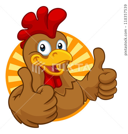 Chicken Cartoon Rooster Cockerel Character 118357539