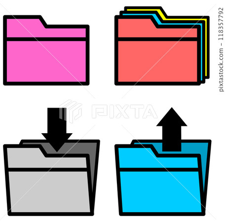 Illustration of icon for downloading and recording data Illustration of icon for downloading and recording data 118357792