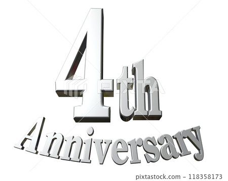 3DCG characters "4th Anniversary" Silver, Silver 118358173