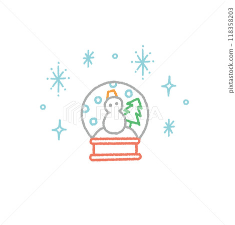 雪球手繪簡單插畫 118358203