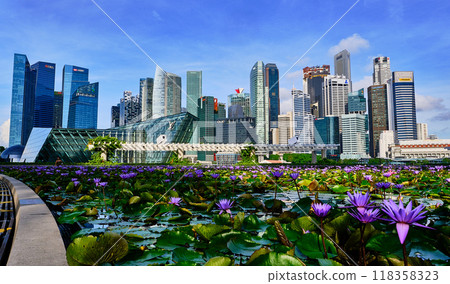 High-rise building city in Singapore 118358323