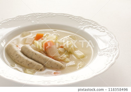 香腸和蔬菜鍋 香腸和蔬菜鍋 118358496