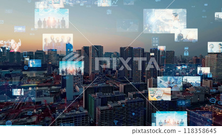 City and video content: Aerial photography 118358645