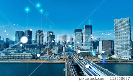 城市與通訊網路航拍 118358657