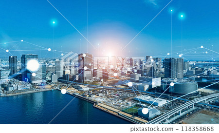 城市與網絡航拍 城市與網絡航拍 118358668