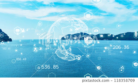 Ocean and environment image Aerial photography 118358709