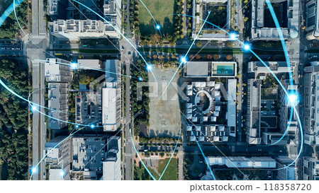 City and network aerial photography City and network aerial photography 118358720