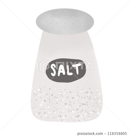 Salt, hand drawn, transparency illustration. Salt, hand drawn, transparency illustration. 118358805