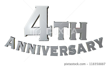 3DCG characters "4th Anniversary" Silver, Silver 118358887