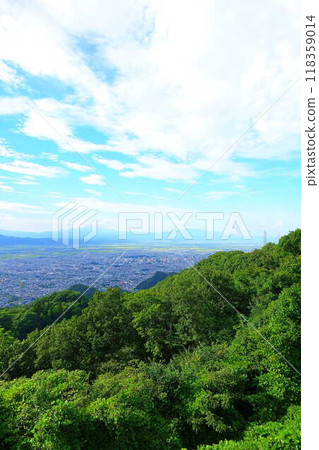 Panoramic view of Yamagata City Nishizao Park 118359014