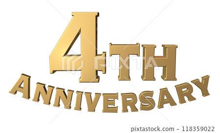 3DCG角色「4th Anniversary/4週年紀念」金、金 3DCG角色「4th Anniversary/4週年紀念」金、金 118359022