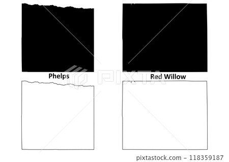 Phelps and Red Willow County, Nebraska (U.S. county, United States of America, USA, U.S., US) map vector illustration, scribble sketch map Phelps and Red Willow County, Nebraska (U.S. county, United States of America, USA, U.S., US) map vector illustration, scribble sketch map 118359187