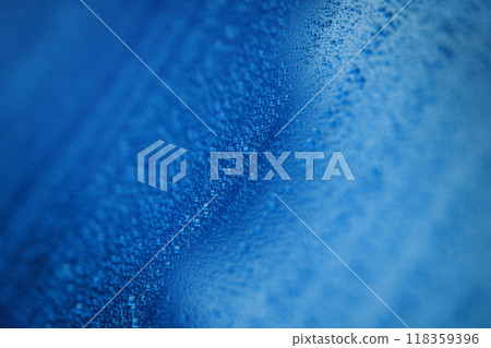 Closeup blue car paint surface with hydrophobic ceramic coating Closeup blue car paint surface with hydrophobic ceramic coating 118359396
