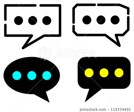 Illustration of speech bubbles with words or lines written in them Illustration of speech bubbles with words or lines written in them 118359492